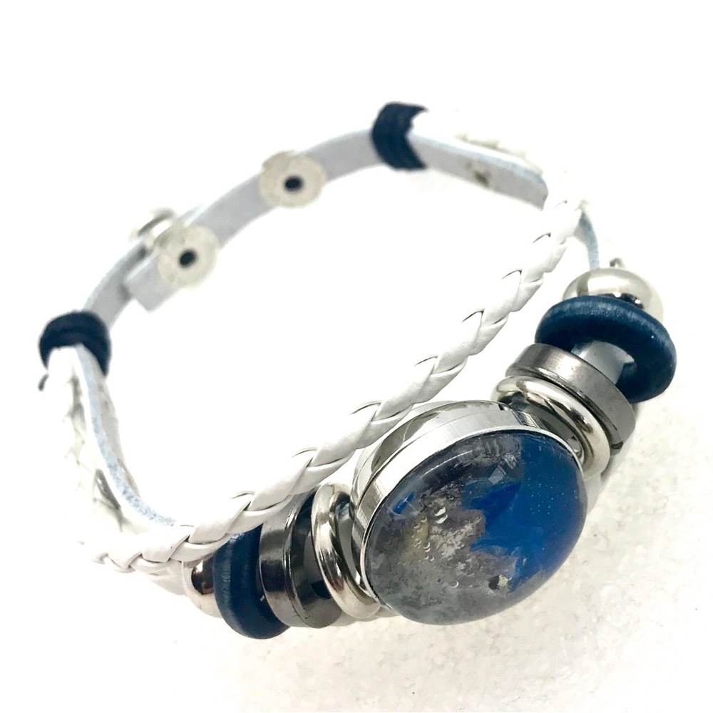 Leather snap bracelet Handmade 20mm snap SB20